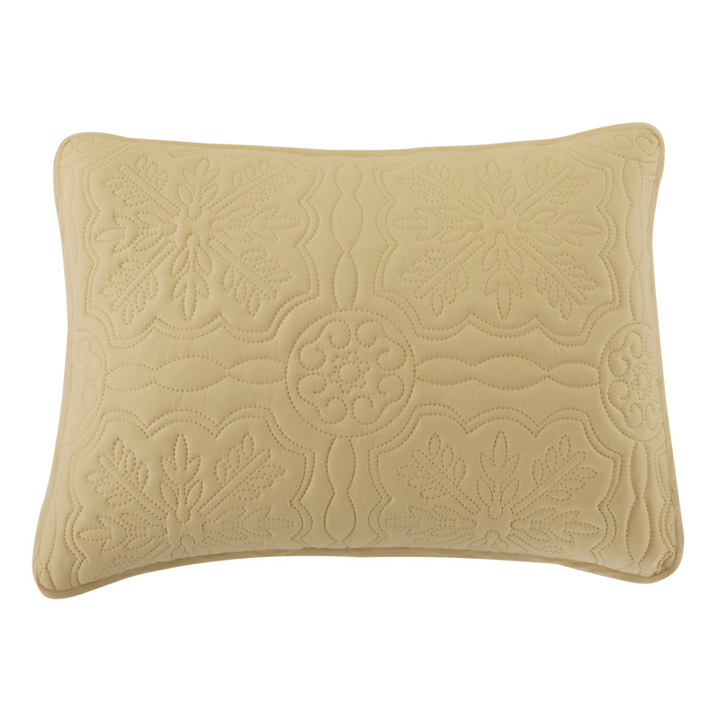 Yellow Queen Microfiber Reversible Quilt Set