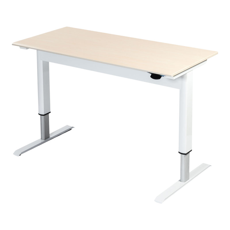 Adjustable 60'' Black Metal Standing Desk with Pneumatic Lift