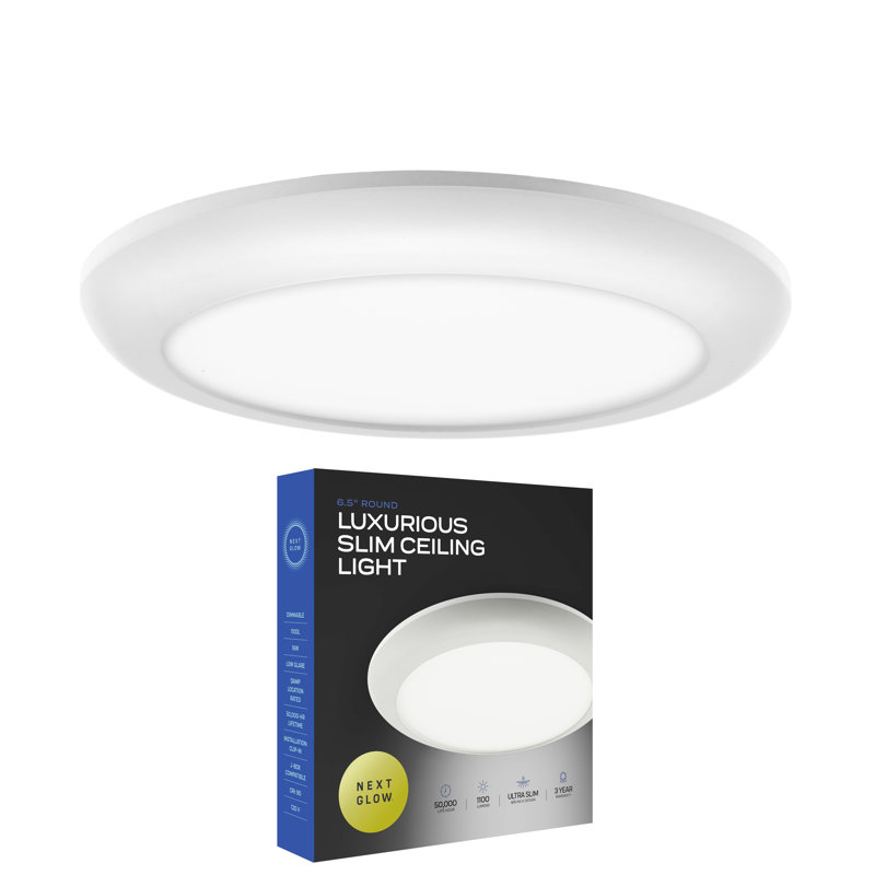 Ultra Slim White Aluminum LED Ceiling Light Fixture