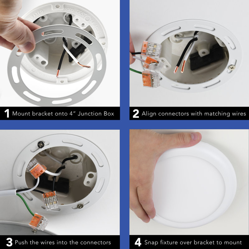 Ultra Slim White Aluminum LED Ceiling Light Fixture