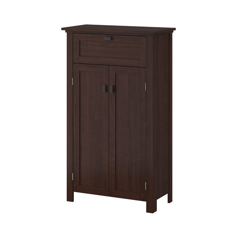 Hayward 43'' Dark Woodgrain Adjustable Shelving Living Room Cabinet