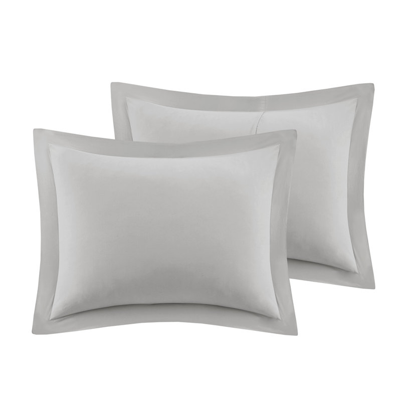 King Gray Microfiber Down Alternative Comforter Set
