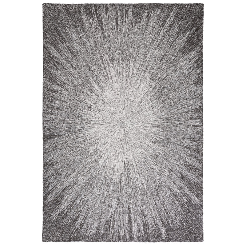 Gray Hand-Tufted Wool 6' x 9' Area Rug