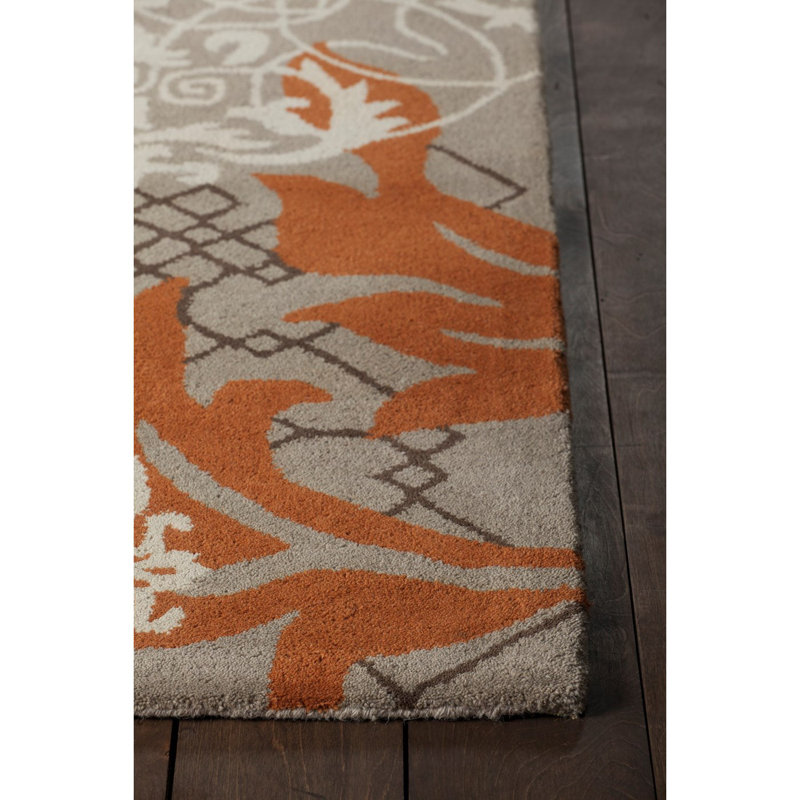 Handmade Blue Wool Tufted 5' x 7' Area Rug