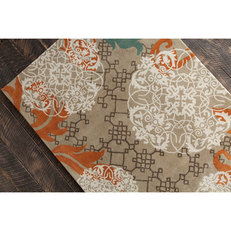 Handmade Blue Wool Tufted 5' x 7' Area Rug