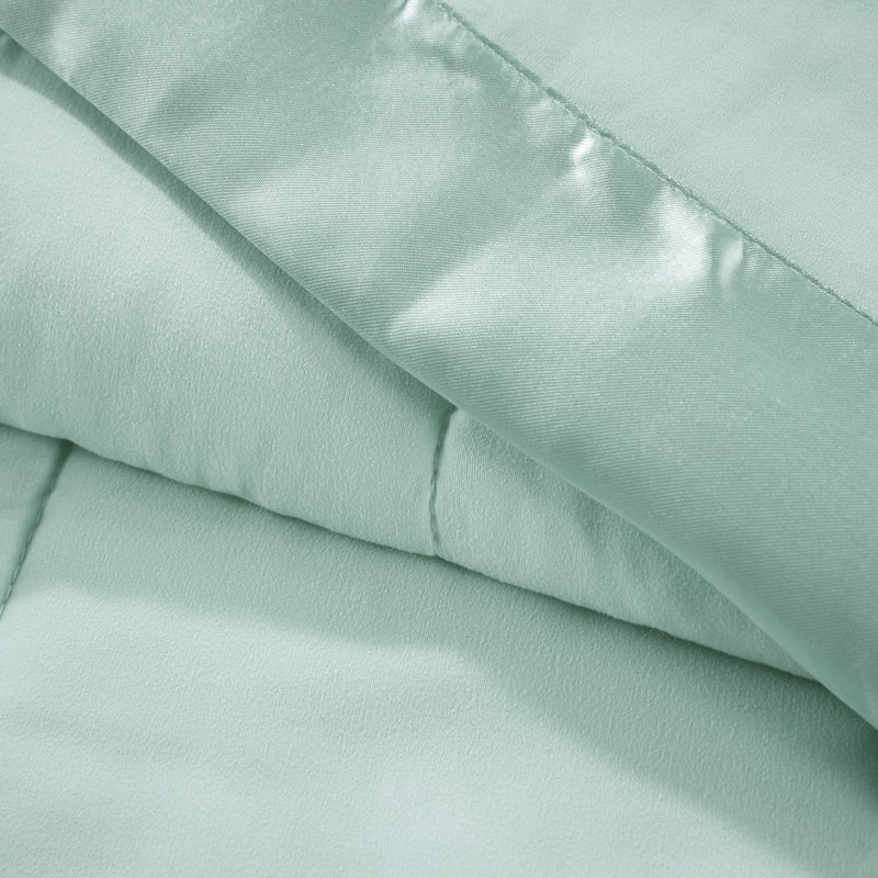 Full Seafoam Down Alternative Blanket with Satin Trim
