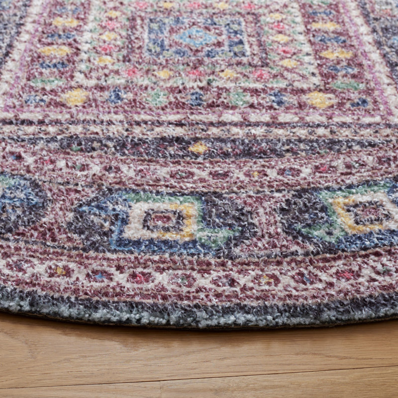 Vintage Charm Red Cotton Blend 8'x10' Flatweave Area Rug