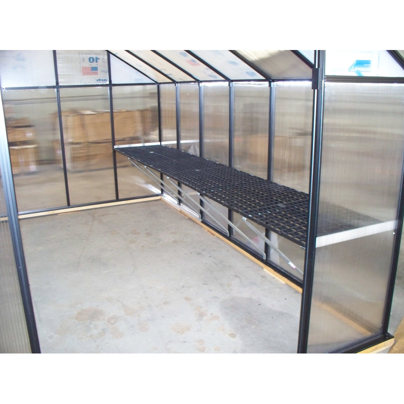 Monticello 24FT Vented PVC Greenhouse Work Bench System