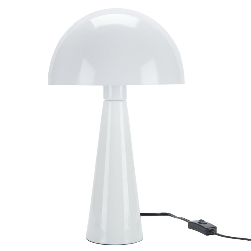 White Iron Mid-Century Modern Mushroom Table Lamp