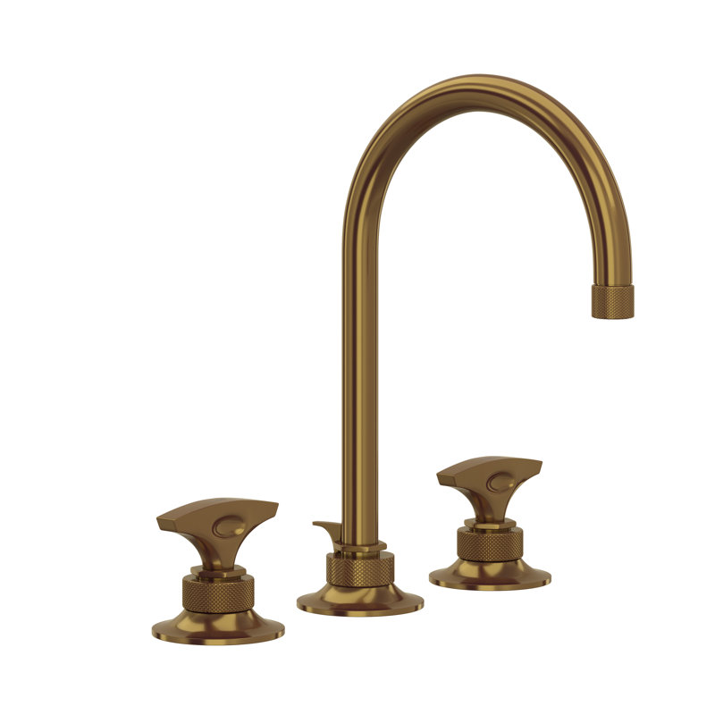 Elegant Transitional 8" Polished Chrome Widespread Faucet with Metal Handles