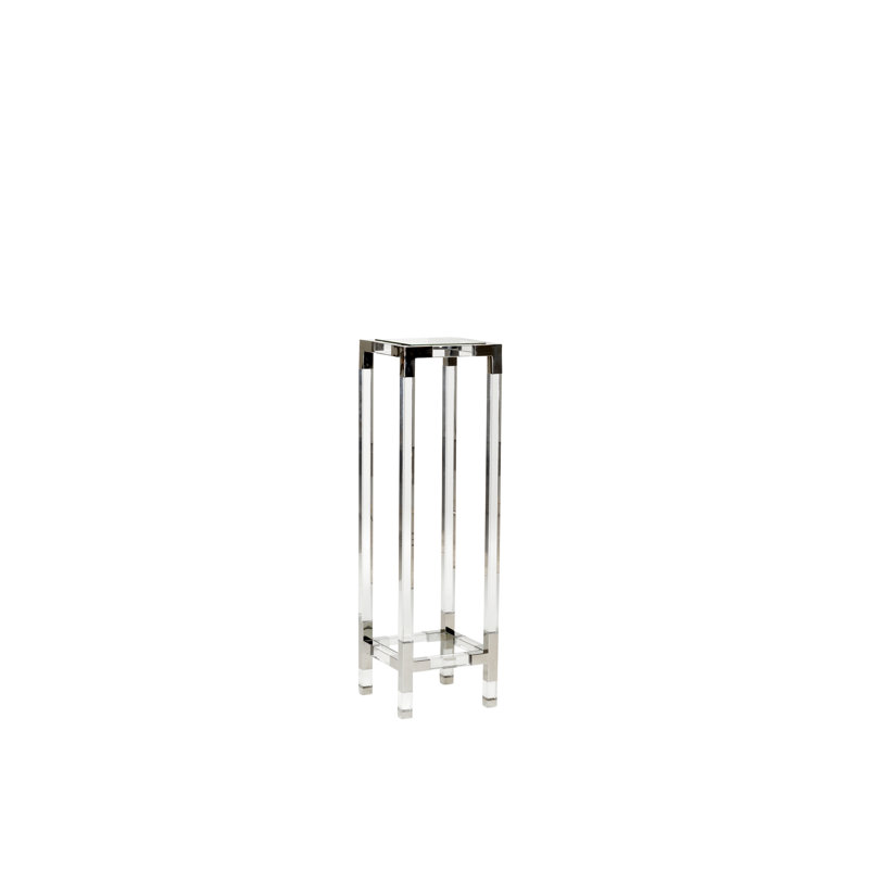 Chelsea House Large Nickel Plated Clear Acrylic Pedestal Stand