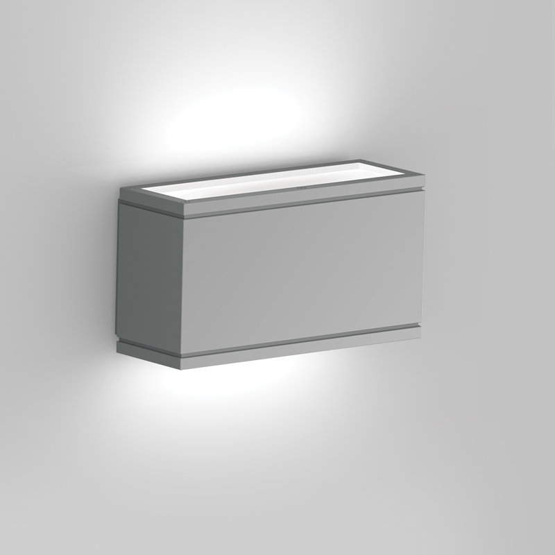 Rubix Graphite Dimmable LED Outdoor Wall Sconce, 10" Wide