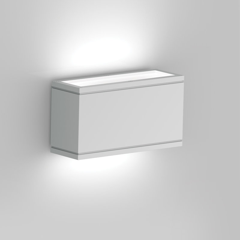 Rubix Oblong White Aluminum Dimmable LED Wall Sconce
