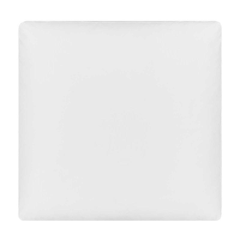 Luxurious White Vegan Leather Overstuffed Ottoman