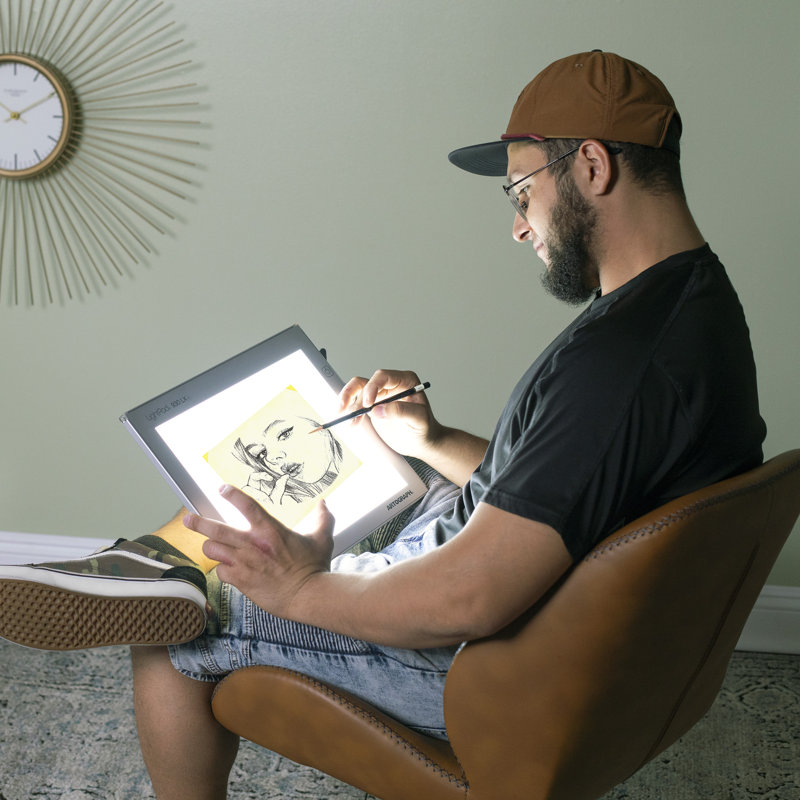 Artograph Thin Dimmable LED Light Box for Tracing and Drawing
