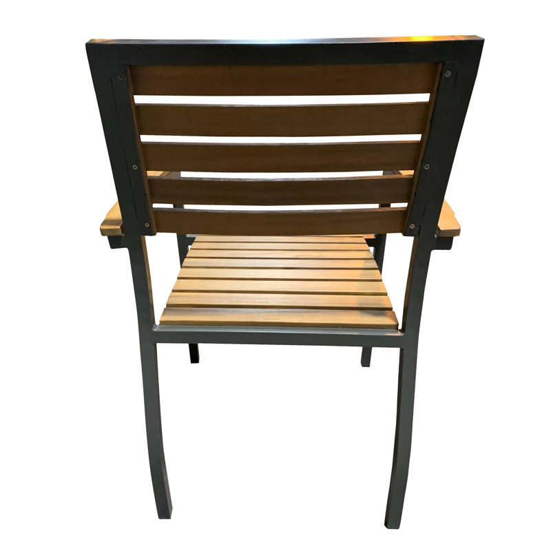 Boca Grande Teak and Aluminum Outdoor Dining Chair with Cushion