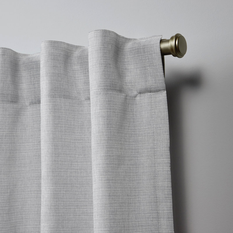 Linen Light-Filtering Faux Linen Curtain Panel Pair