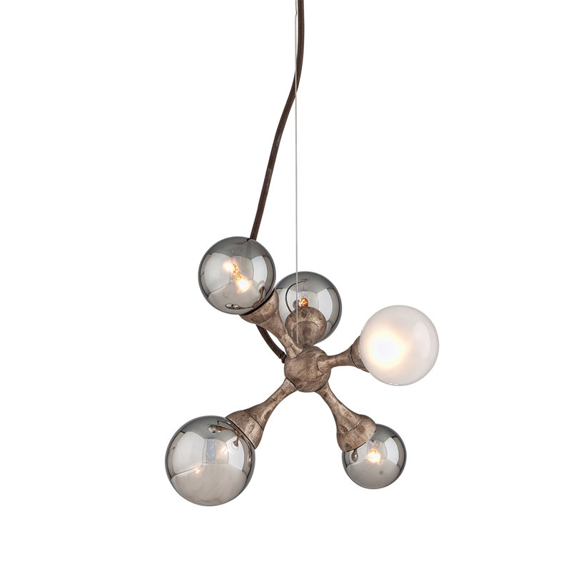 Transitional Mini Globe Aluminum Pendant in Bronze