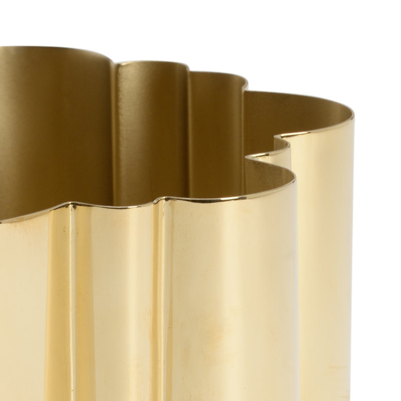 Matte and Polished Brass Decorative Metal Bowl