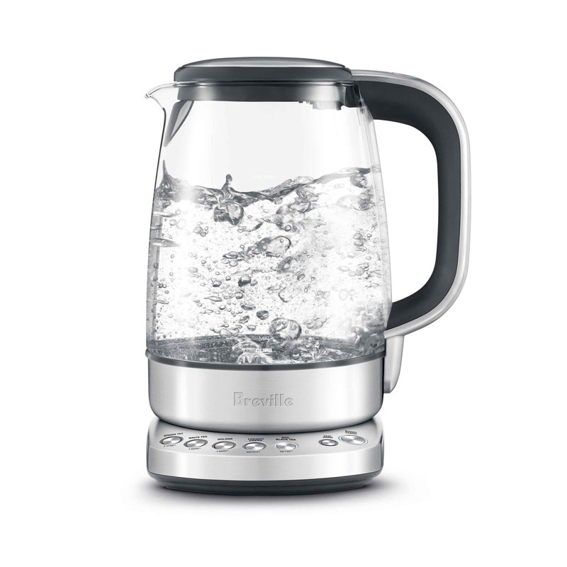 Breville 57 oz Silver Glass Variable Temperature Kettle