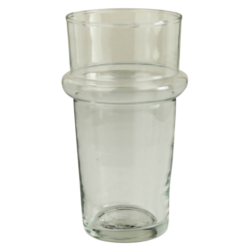 9oz Clear Handmade Stackable Drinking Glass