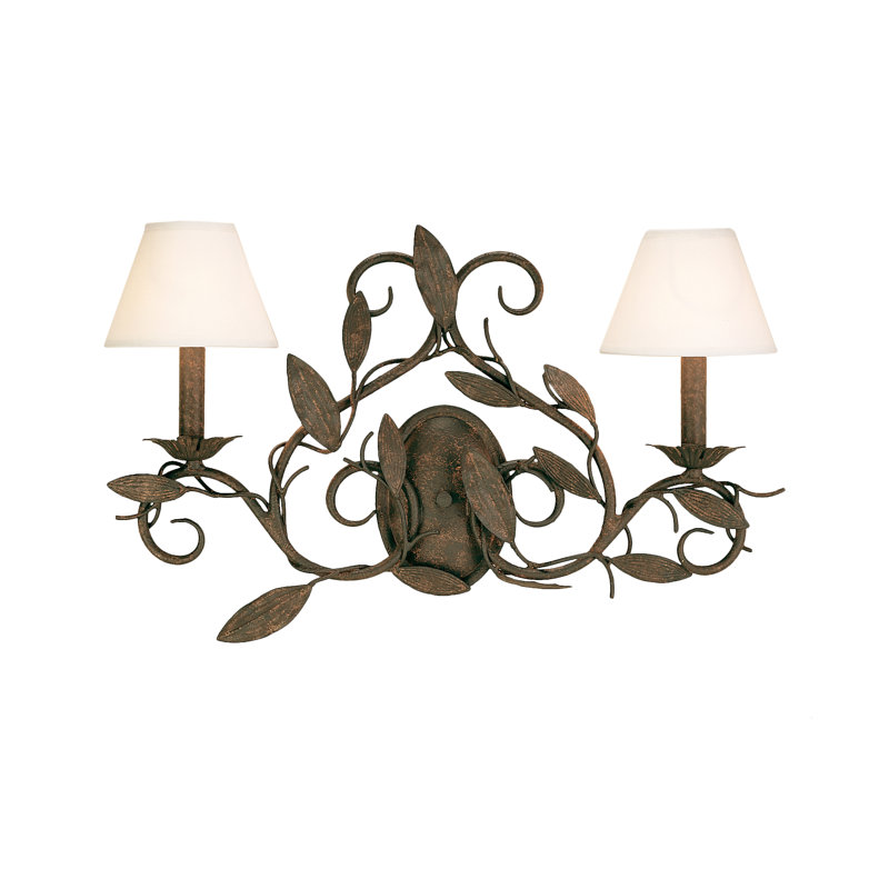 Pompeii Gold Double Light Branch Wall Sconce