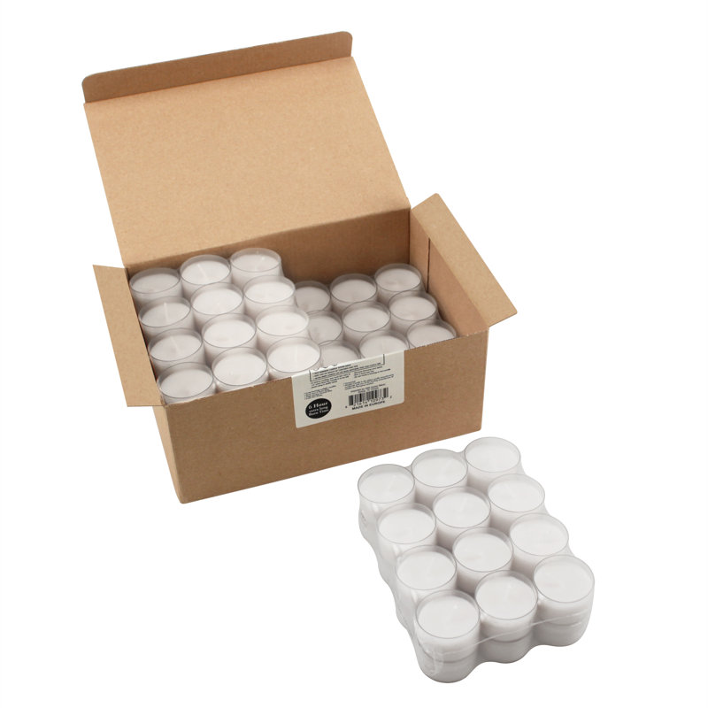 White Palm Wax Unscented Tealight Candles, 96 Pack