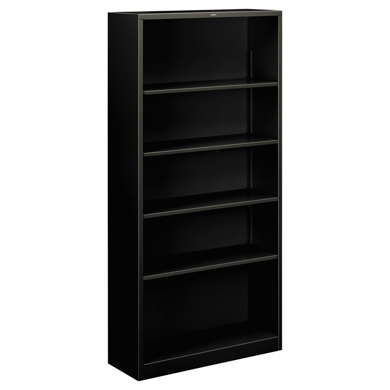 Astral Adjustable Black Steel 5-Shelf Bookcase 71"