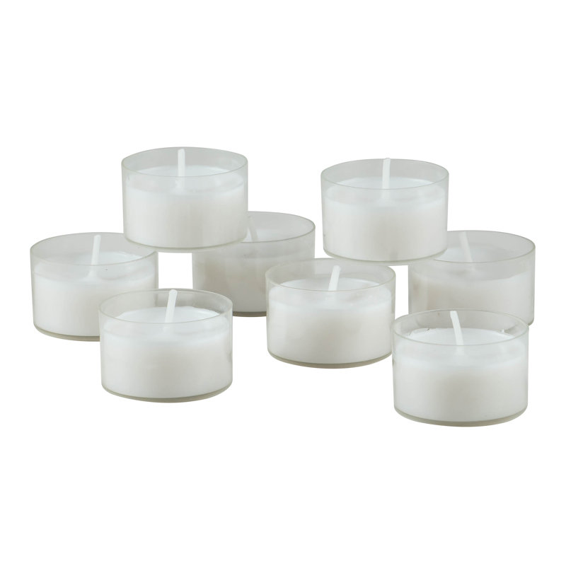 White Palm Wax Unscented Tealight Candles, 96 Pack