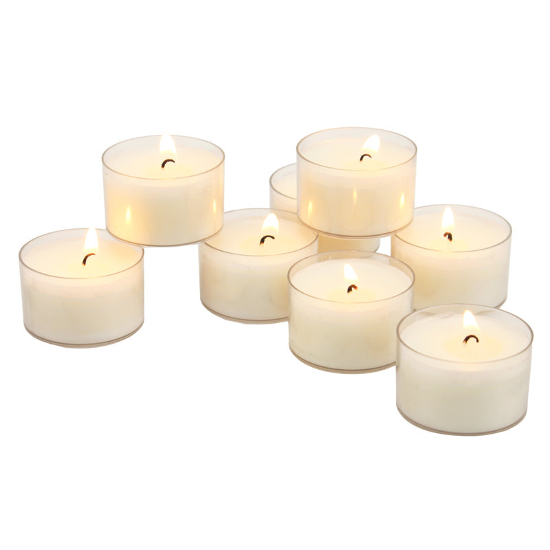 White Palm Wax Unscented Tealight Candles, 96 Pack