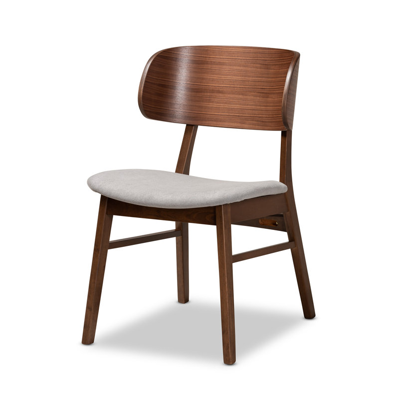 Gray and Walnut Brown 5-Piece Mid-Century Modern Dining Set