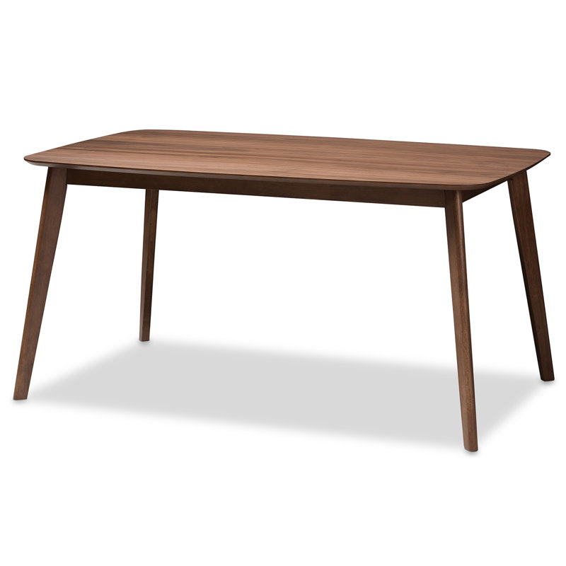 Gray and Walnut Brown 5-Piece Mid-Century Modern Dining Set