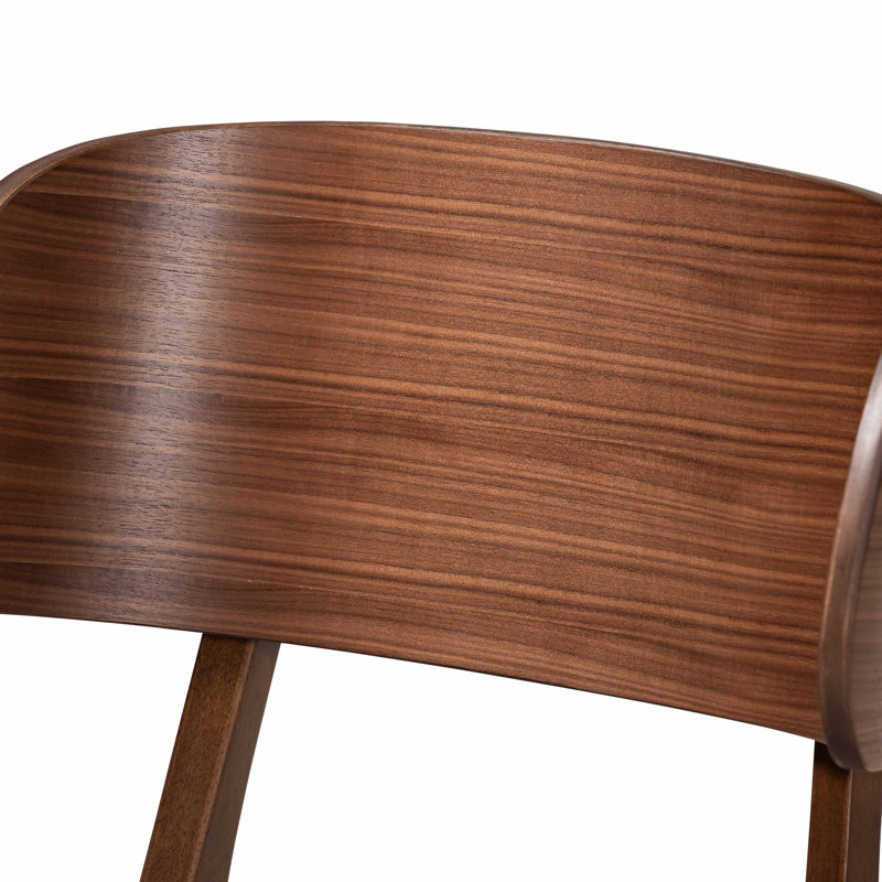 Gray and Walnut Brown 5-Piece Mid-Century Modern Dining Set