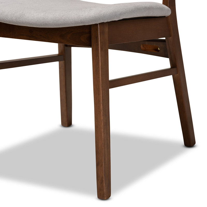 Gray and Walnut Brown 5-Piece Mid-Century Modern Dining Set