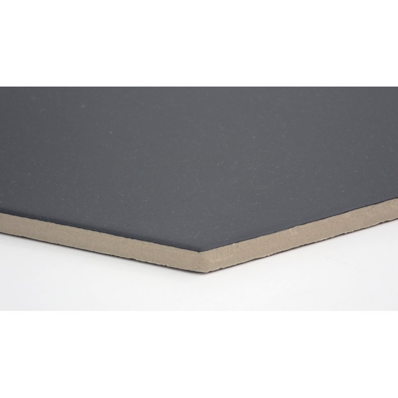 Heksa Black Matte Porcelain Hexagon Wall and Floor Tile