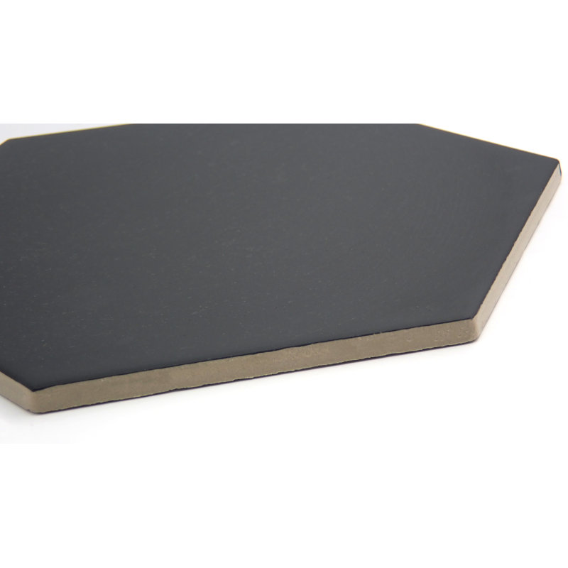 Heksa Black Matte Porcelain Hexagon Wall and Floor Tile