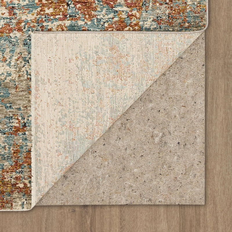 Beige Ankara Abstract Easy-Care Synthetic Area Rug, 6'7" x 9'6"