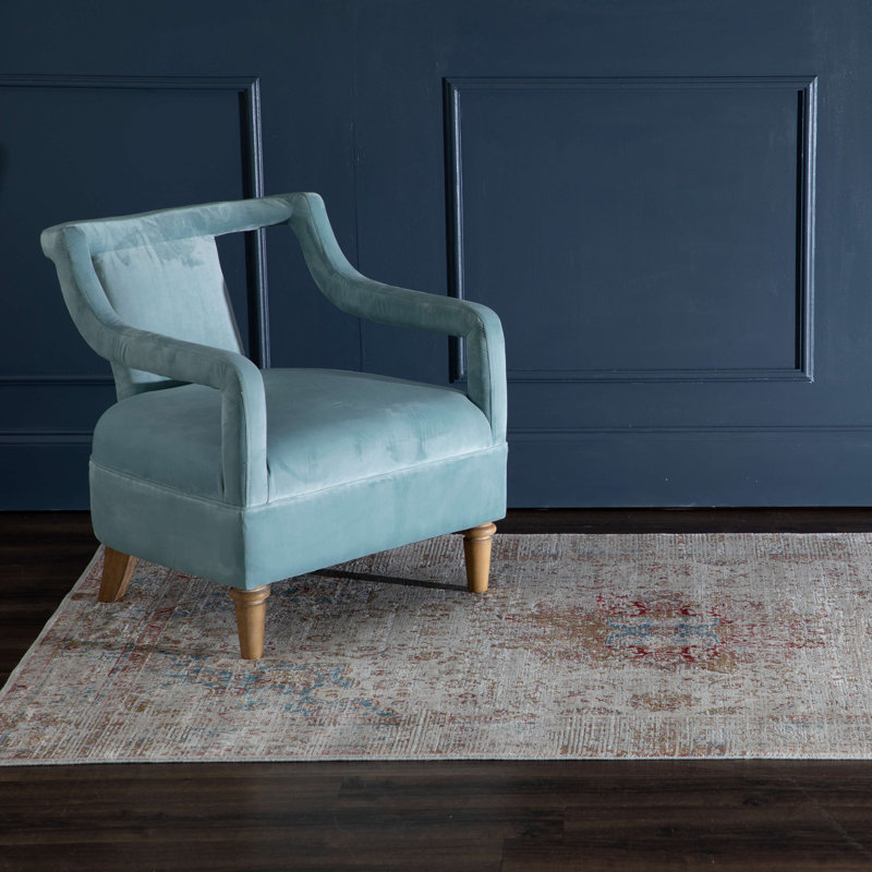 Elysian Blue Medallion 2' x 3' Machine Woven Rug