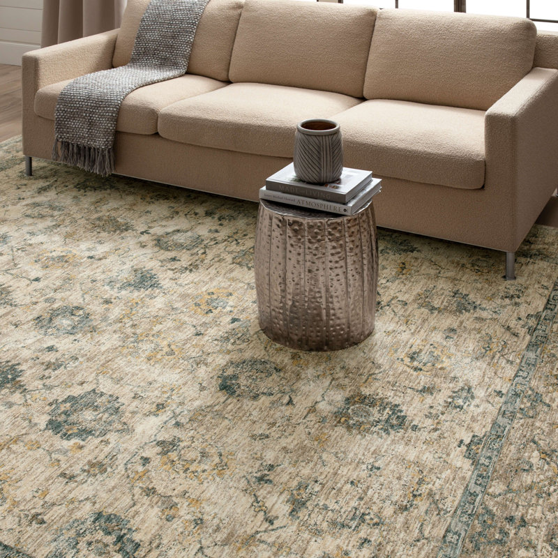 Elysian Blue 79" x 114" Synthetic Easy-Care Area Rug
