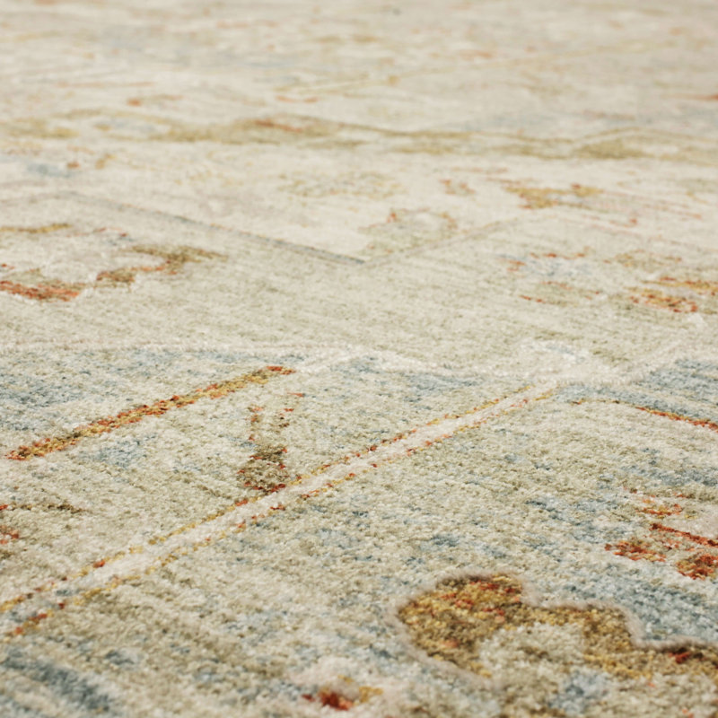 Adalia Kumra Cream Traditional 10' x 14' Synthetic Area Rug