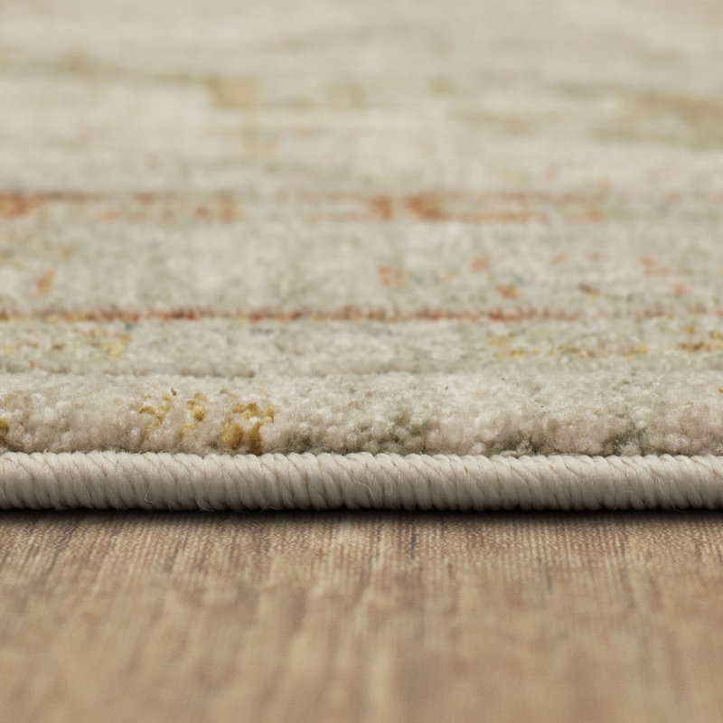 Adalia Kumra Cream Traditional 10' x 14' Synthetic Area Rug