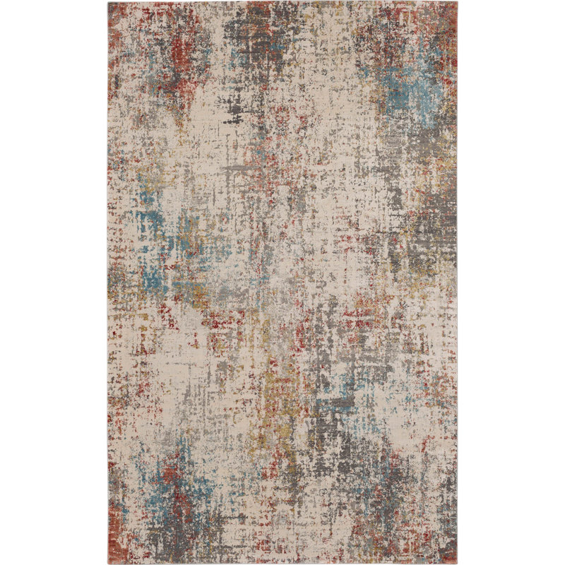 Marseille Multi-Color Abstract Wool Silk Small Area Rug