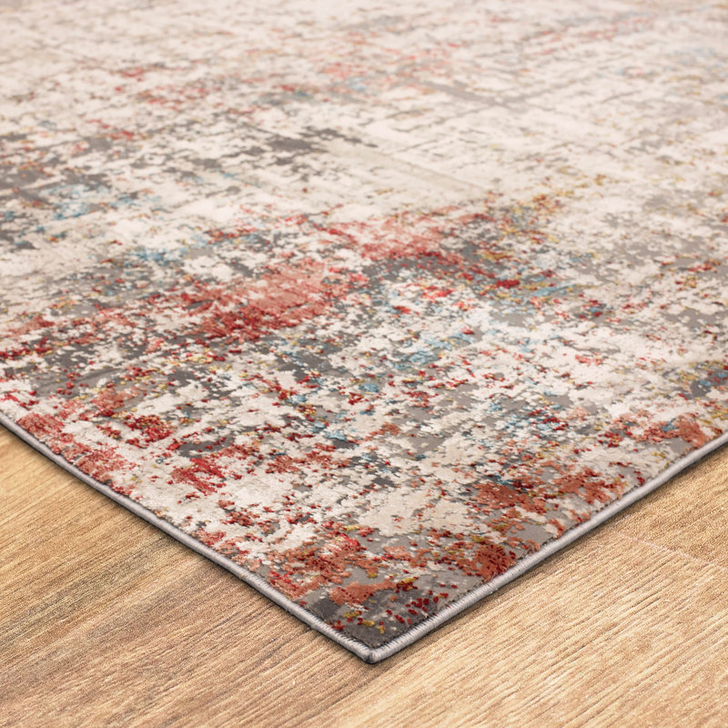 Marseille Multi-Color Abstract Wool Silk Small Area Rug