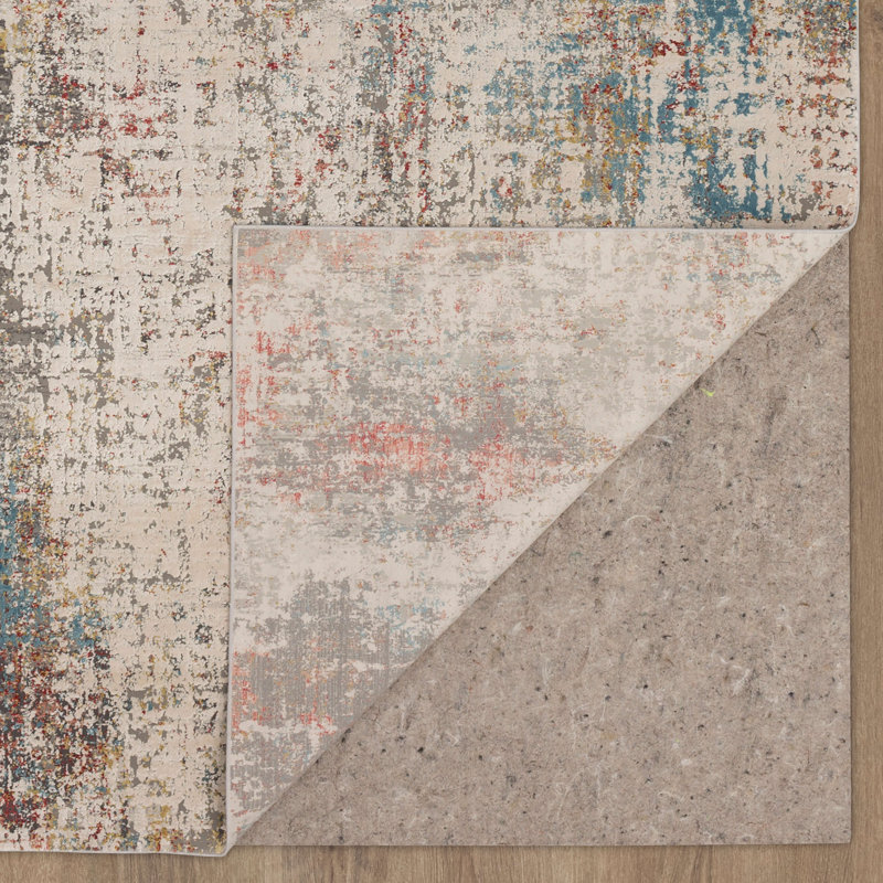 Marseille Multi-Color Abstract Wool Silk Small Area Rug