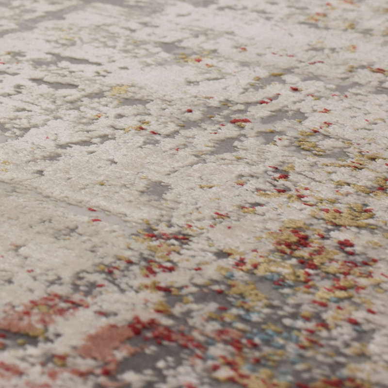 Marseille Multi-Color Abstract Wool Silk Small Area Rug