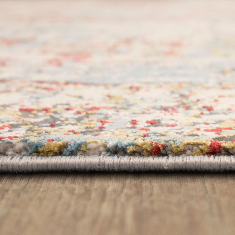 Marseille Multi-Color Abstract Wool Silk Small Area Rug