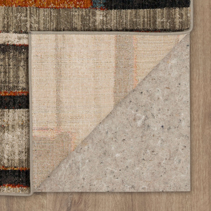 Elements Charcoal Modern Geometric 2' x 3' Wool Blend Rug