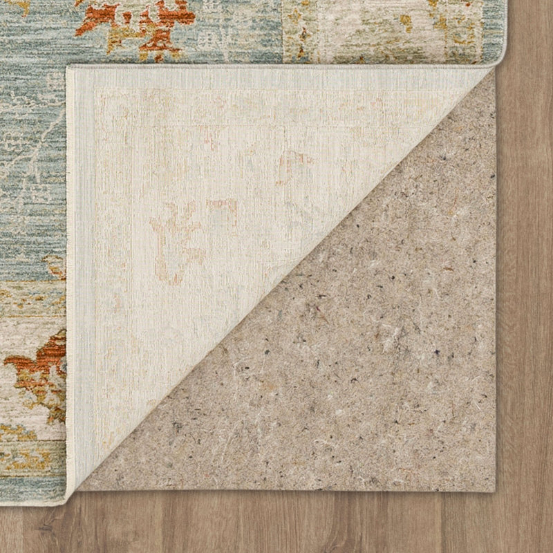 Amasya Blue Rectangular 5' x 7' Easy-Care Synthetic Area Rug