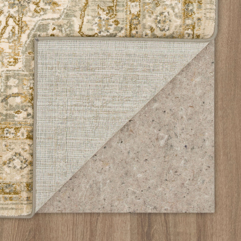 Elegant Gray Medallion 36"x24" Synthetic Easy-Care Area Rug