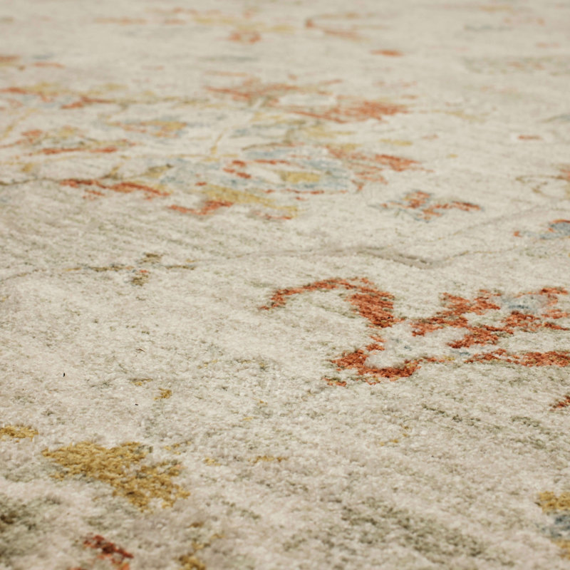 Elegant Blue 5' x 7' Synthetic Easy-Care Area Rug